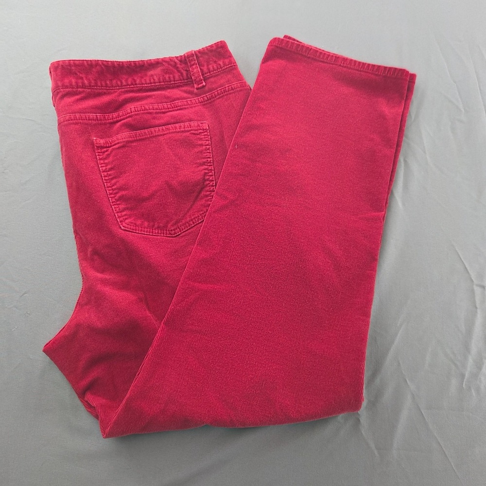 Talbots Women's 18WP Petite Heritage Corduroy Pants Blue Red 2 Pant Lot - Picture 4 of 16